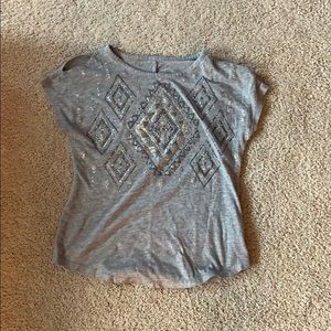 Gray/Silver Diamond Print T-Shirt